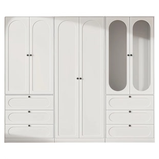 钢制衣柜家用卧室简易组装柜出租房小户型简约现代储物带抽屉衣橱