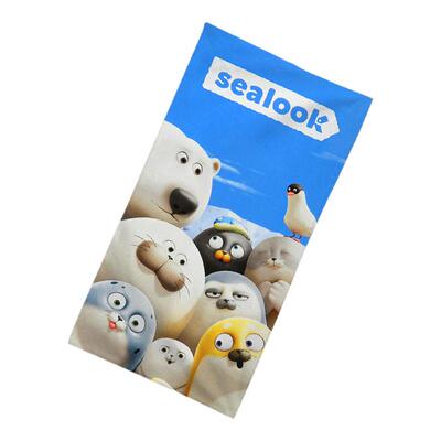 2026新款防晒长披肩海边沙滩巾加厚柔软游泳毛巾海豹看看sealook