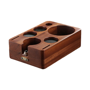 Bincoo实木多功能大底座意式咖啡机压粉锤布粉器敲渣桶收纳器具