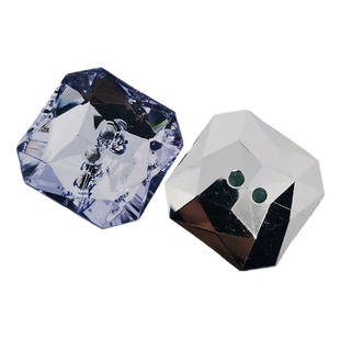 方形八角扣子双孔淡紫色青色大衣扣毛衣外套儿童彩色亚克力大纽扣