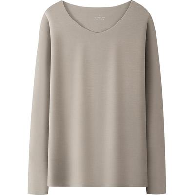 莫代尔保暖内衣v领薄款秋冬季