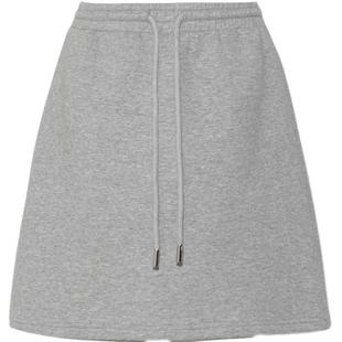 DPLAY2026春季新款灰色套装女时尚休闲气质短裙运动卫衣半身裙