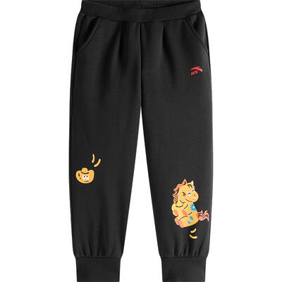 安踏男小童新年加绒运动裤拜年服