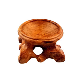 红木黑檀水晶球底座核桃葫芦底座保健球手球托架蛋雕底座实木圆形