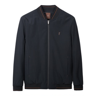 才子男装棒球领棉服男士2025冬季新款石墨烯保暖黑色短款棉衣外套