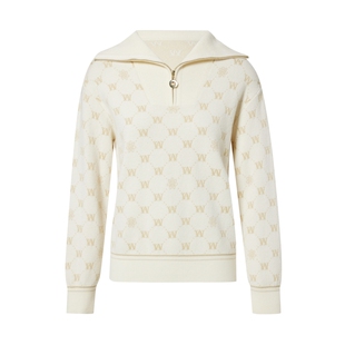 【绵羊毛x山羊绒】ELSEWHERE珂思商场同款翻领针织衫女冬季新款