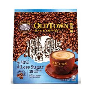 马来西亚进口OLDTOWN旧街白咖啡3合1减少糖525克低蔗糖白咖啡马版