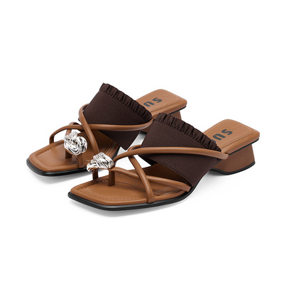 SUGARSU酥履厚底坡跟凉拖鞋