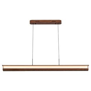 雷士照明中古风胡桃木色智能餐厅吊灯宋氏美学护眼防眩岛台吧台灯