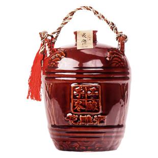 绍兴产黄酒 十二年陈冬酿花雕酒3斤装糯米加饭红装女儿老酒陶坛装