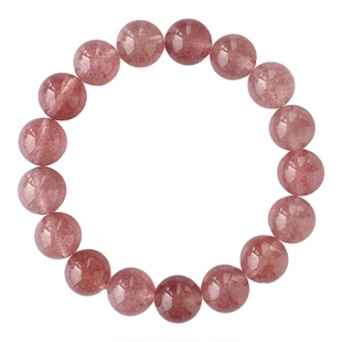 SoBerry「莓果雪」 天然草莓晶百搭通勤手串招桃花水晶手链