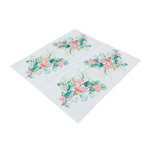 三层加厚印花餐巾纸现代风客厅餐厅家用餐巾花朵彩色纸巾50张每盒