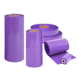 紫色PVC热缩管18650热缩套锂电池组包装绝缘收缩管宽23mm~130mm