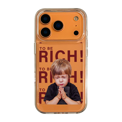 适用苹果17promax手机壳新款iPhone16独特好看的15镜头全包14Pro搞怪Rich男孩14plus高级感小众13透明外壳12