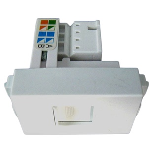 128型地插座 面板插座带保护门电脑模块RJ45网线信息网络插座模块