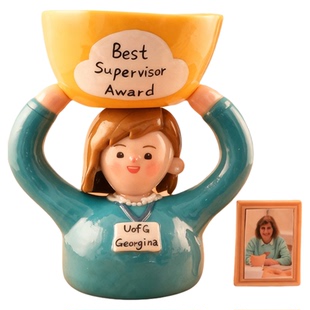 手工黏土定制医生摆件礼物定制送医师节导师手办玩偶奖杯创意人偶