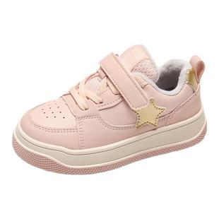 小米步女童板鞋2025冬新款儿童加绒运动鞋男童休闲保暖鞋子二棉鞋