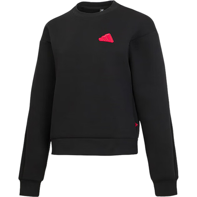 Adidas/阿迪达斯官方正品新款女士圆领针织经典卫衣套头衫JZ1639