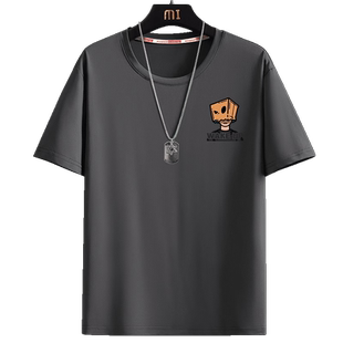 男士短袖t恤夏季2026新款青少年学生冰丝薄款速干体恤运动半袖潮