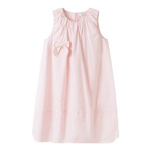 巴拉巴拉女童无袖连衣裙中大童纯色长裙儿童裙子2025夏装新款童装