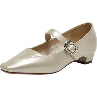 【莫奈花园】百思图26春新款法式玛丽珍鞋粗跟女浅口单鞋F3516AQ6