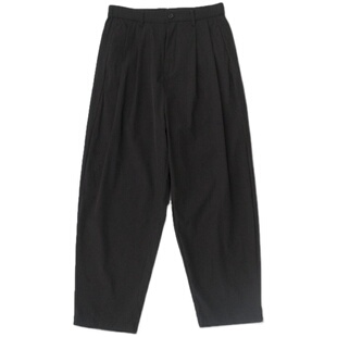 LABSTORE 春夏轻薄面料 日系九分双褶休闲裤 速干透气 弹力松紧腰