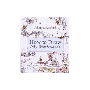 英文版how to draw inky wonderlands涂色书成人减压涂色绘画本