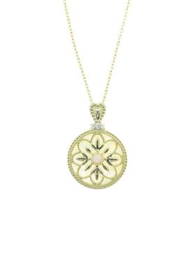 巴黎歌剧院复古镂空女圆盘项链