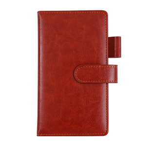 法拉蒙皮质搭扣笔记本本子2026年新款a6小号侧边笔插位办公会议记录本便携随身日记本记事本定制印logo