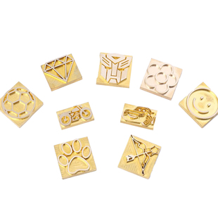 定制LOGO铜模手工皮具革模烫金模冰块热压印模椰子铜印章蛋糕烙印