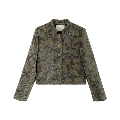 短外套JKJS雪尼尔提花复古国风