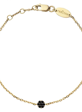 红绳女士黑钻简约手链