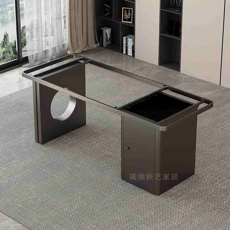 奢石茶台底座大理石岩板茶桌支架不锈钢办公桌腿阳台泡茶桌脚支撑