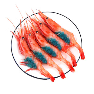 俄罗斯甜虾刺身级北极甜虾新鲜腹籽特大冰虾牡丹虾即食海鲜寿司