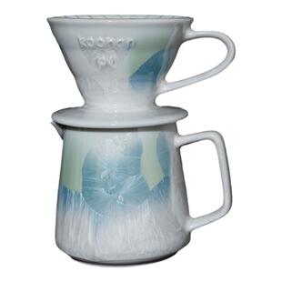 koonan结晶烧v60滤杯陶瓷咖啡过滤器 手冲咖啡滤杯结晶釉面滤杯