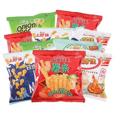 上好佳鲜虾片袋装网红零食大礼包