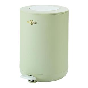 双盖脚踩缓降垃圾桶按压家用客厅卧室带盖静音可爱大号厕所垃圾筒