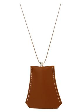 2024年新款爆款皮质挂脖项链女钥匙包百搭T恤链子毛衣链装饰配饰