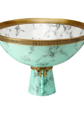 欧式风蓝色水墨陶瓷工艺品