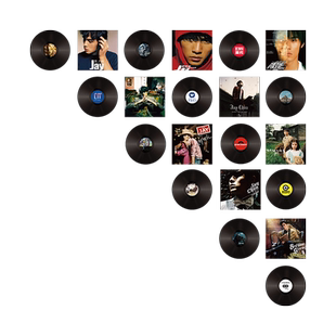 周杰伦黑胶唱片专辑歌词房间打卡画烧烤店墙面装饰工业风酒吧场景