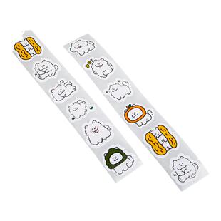 线条小狗贴纸卡通卷卷贴创意装饰贴封口贴高颜值手账贴可爱小狗马尔济斯犬表情包不干标签礼品包装保温杯贴纸