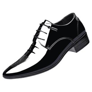 西装男皮鞋男款新郎男士亮面45正装48尖头47休闲46婚鞋大码49码特