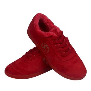 红棉太极鞋牛筋底棉鞋冬季男女加厚加绒保暖武术鞋练功鞋太极拳鞋