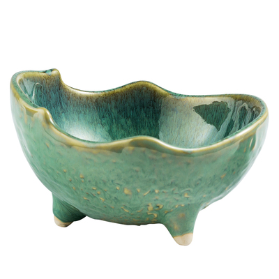 高脚碗日式陶瓷异形碗不规则