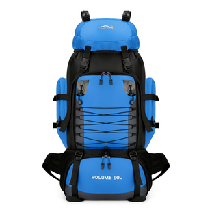 90升春季旅行包大容量户外登山包防水男女通用背囊多功能双肩包