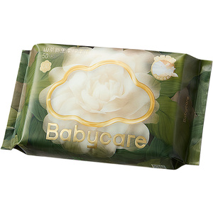 babycare山茶面膜柔巾婴儿干湿两用一次性超柔加厚宝宝洗脸巾组合