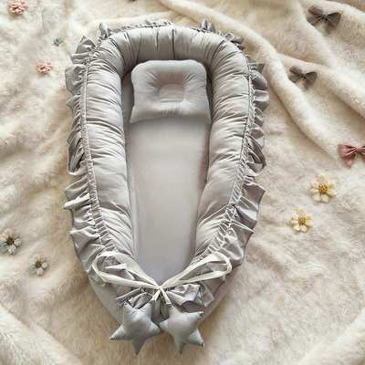 跨境纯棉婴儿巢床便捷床围式批发窝婴儿床中宝宝婴儿加大床新生儿