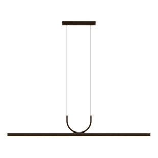 意式高级感长条形吊灯一字形长餐桌吊灯线型酒柜led吊线客厅灯具