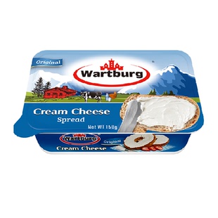 沃特堡涂抹新鲜原制奶酪原味蒜香味早餐贝果