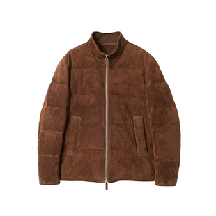 限量典藏级 阿塞拜疆绒面小羊皮 冬季男士白鹅绒真皮羽绒服外套男